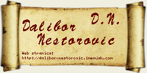 Dalibor Nestorović vizit kartica